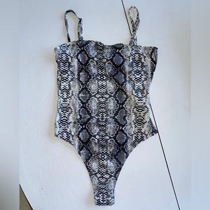 Snakeskin Tank Top Body Suit Size M